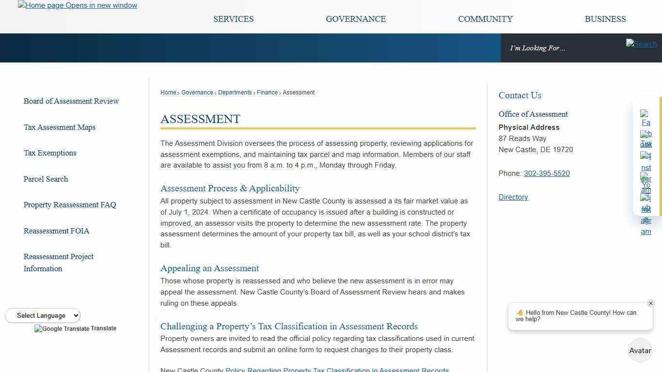 Assessment | New Castle County, DE - Official Website