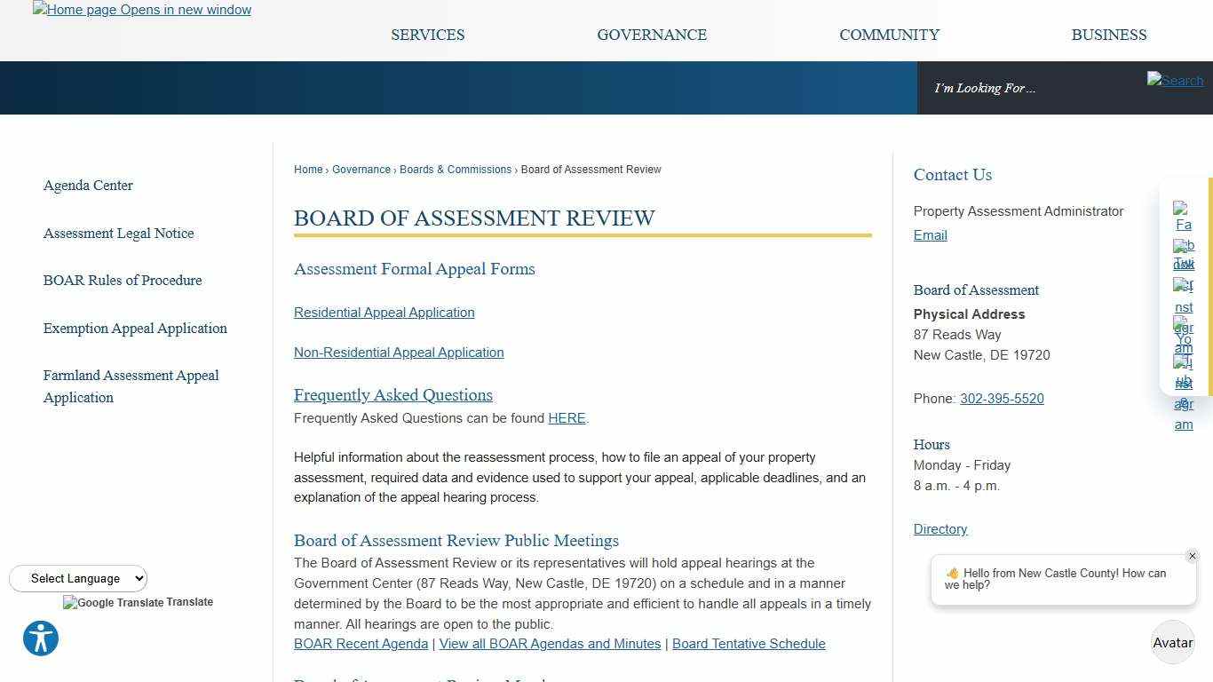 Board of Assessment Review | New Castle County, DE - Official Website